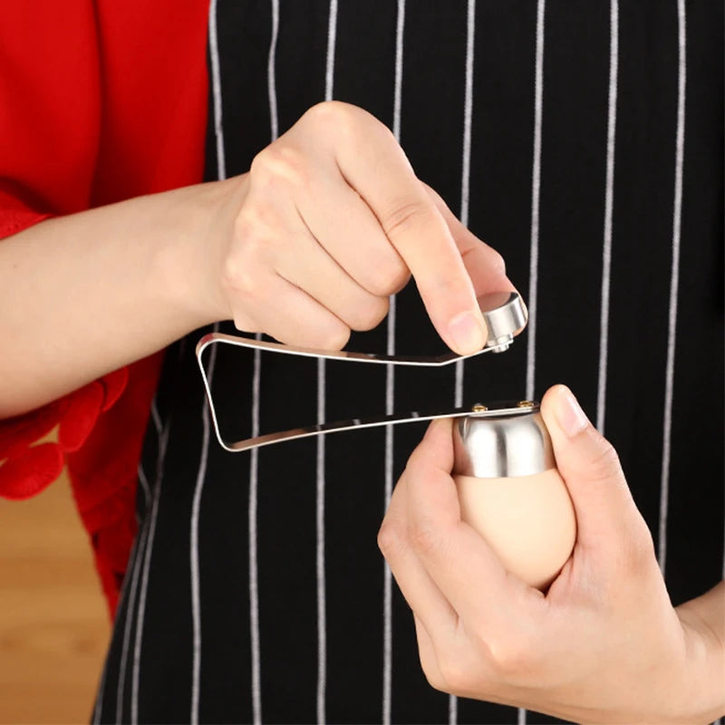 Metal Egg Topper Scissors – Stainless Steel Cutter for Boiled & Raw Eggs, Creative Kitchen Tool