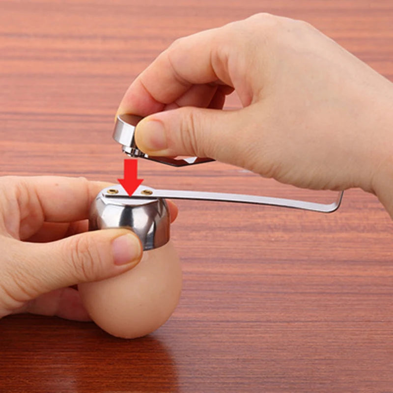 Metal Egg Topper Scissors – Stainless Steel Cutter for Boiled & Raw Eggs, Creative Kitchen Tool