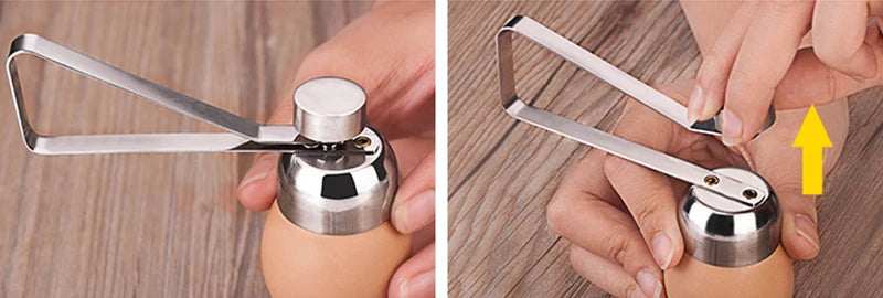 Metal Egg Topper Scissors – Stainless Steel Cutter for Boiled & Raw Eggs, Creative Kitchen Tool