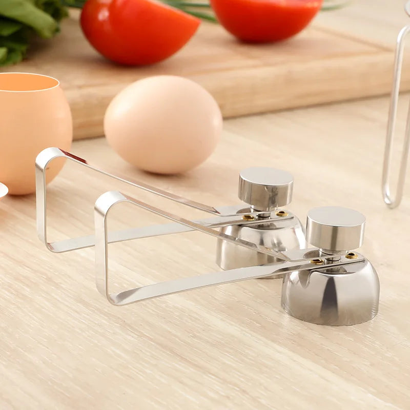 Metal Egg Topper Scissors – Stainless Steel Cutter for Boiled & Raw Eggs, Creative Kitchen Tool