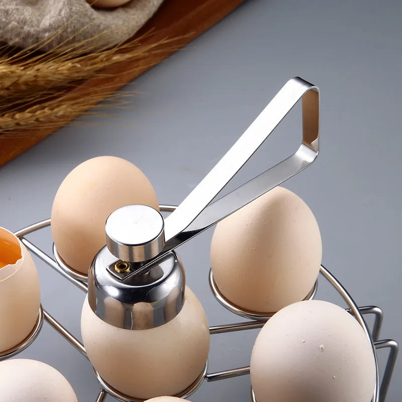 Metal Egg Topper Scissors – Stainless Steel Cutter for Boiled & Raw Eggs, Creative Kitchen Tool