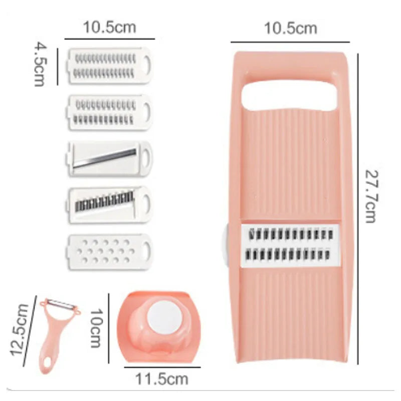 Vegetable & Potato Slicer – Julienne Cutter and Grater with Handle for Kitchen Prep