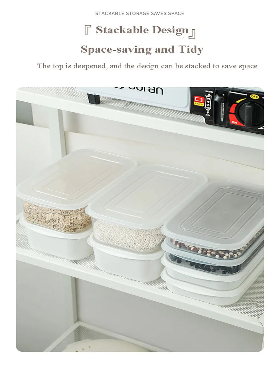 Kitchen Food Sealed Crisper Containers – Fresh Fruit, Vegetable, and Meat Storage Box for Refrigerator Organization