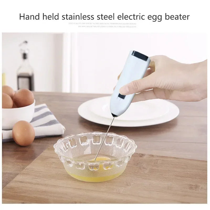 Mini Electric Egg Beater – Handheld Whisk Mixer for Coffee, Tea, Cream & Kitchen Blendin