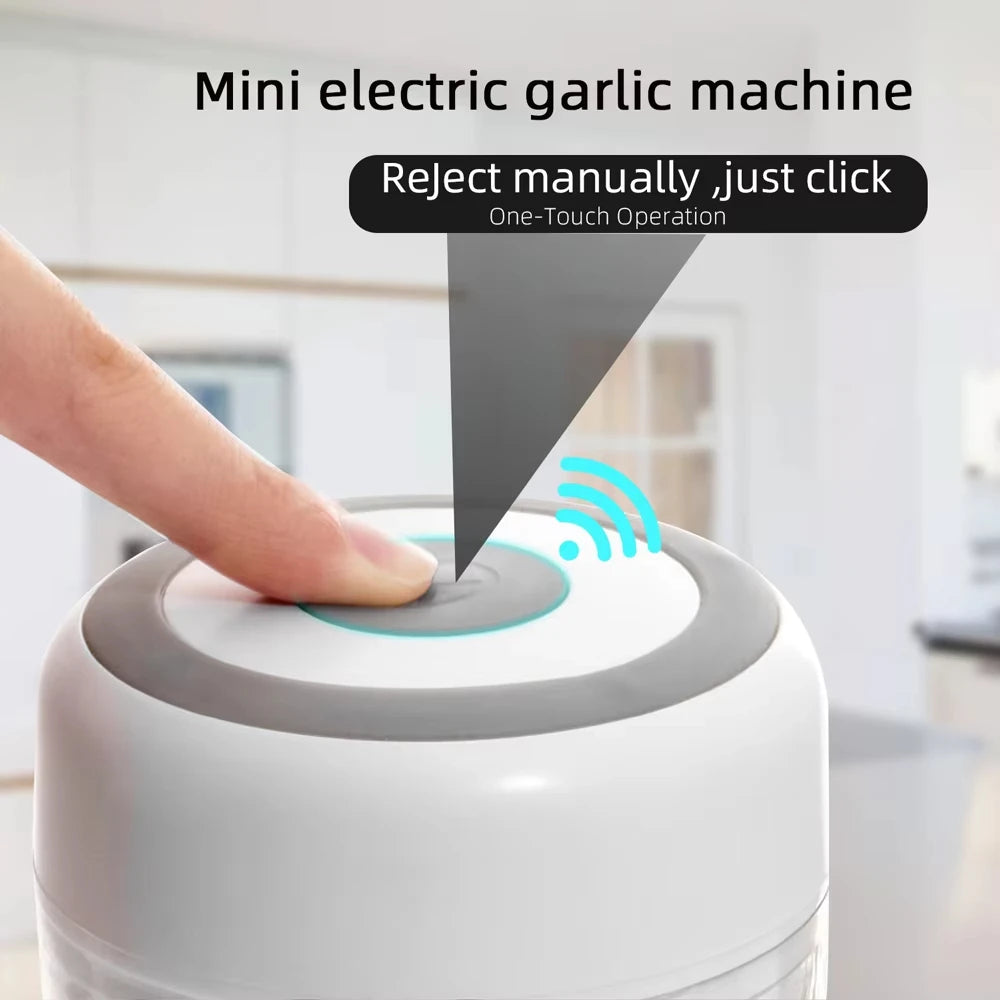 Mini Electric Garlic Masher & Food Chopper – Portable Meat Grinder & Vegetable Cutter