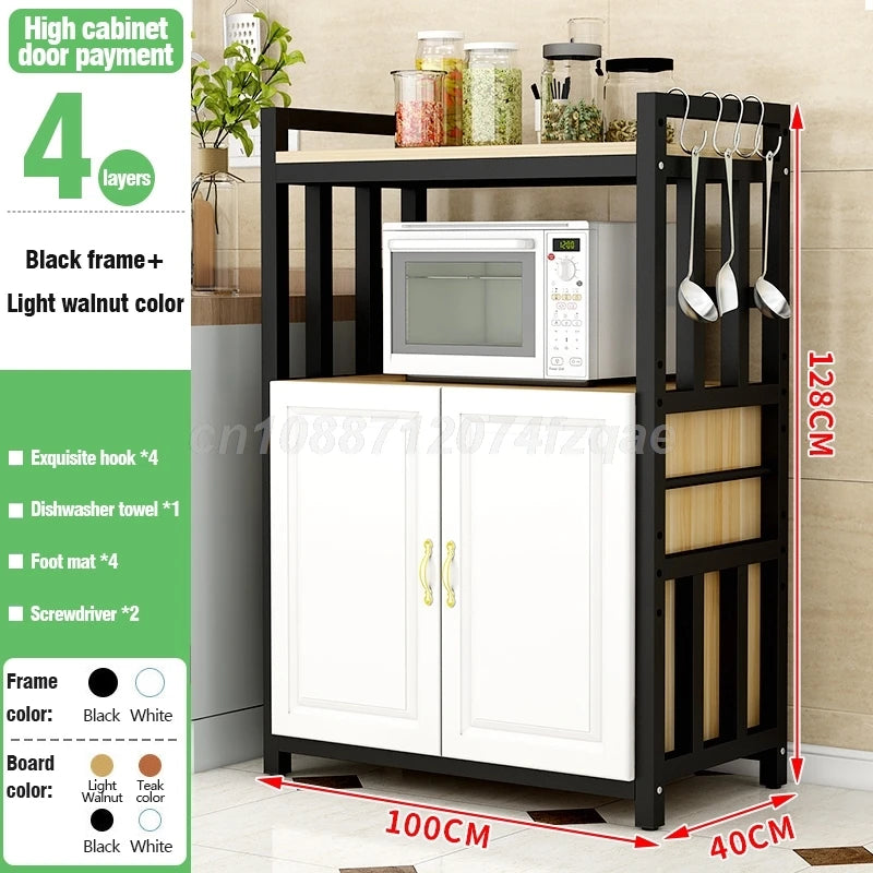 Kitchen Island Storage Rack with Non-Slip Feet – Complete Organizer Cabinet for Home Kitchens