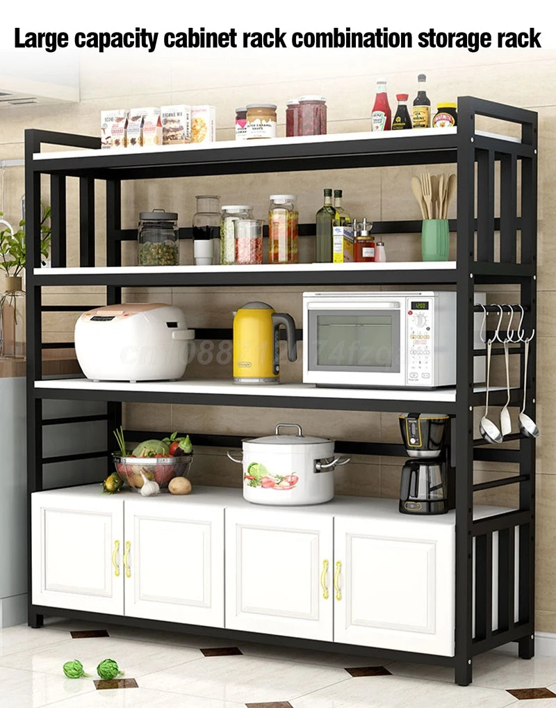 Kitchen Island Storage Rack with Non-Slip Feet – Complete Organizer Cabinet for Home Kitchens