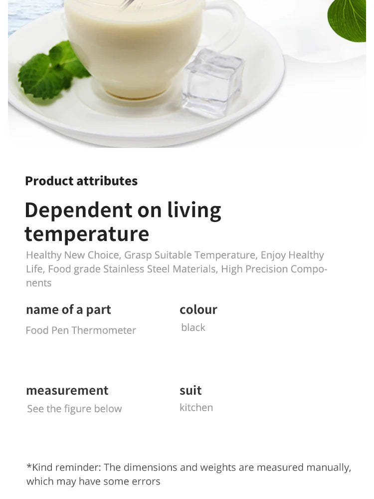 Electronic Probe Thermometer – Digital Display for Food, Baking & Grill Temperature