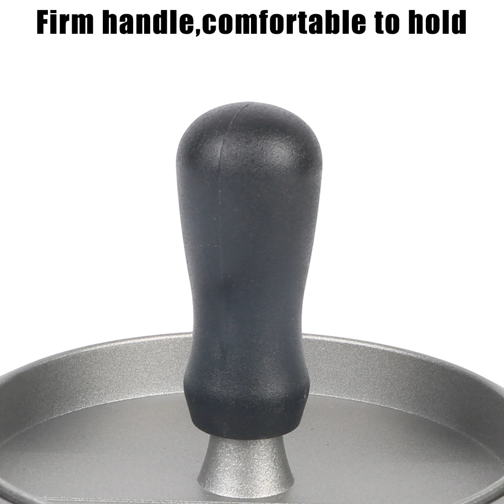 Round Burger Mold & Meat Press – Aluminum Patty Maker for BBQ & Beef Pies"