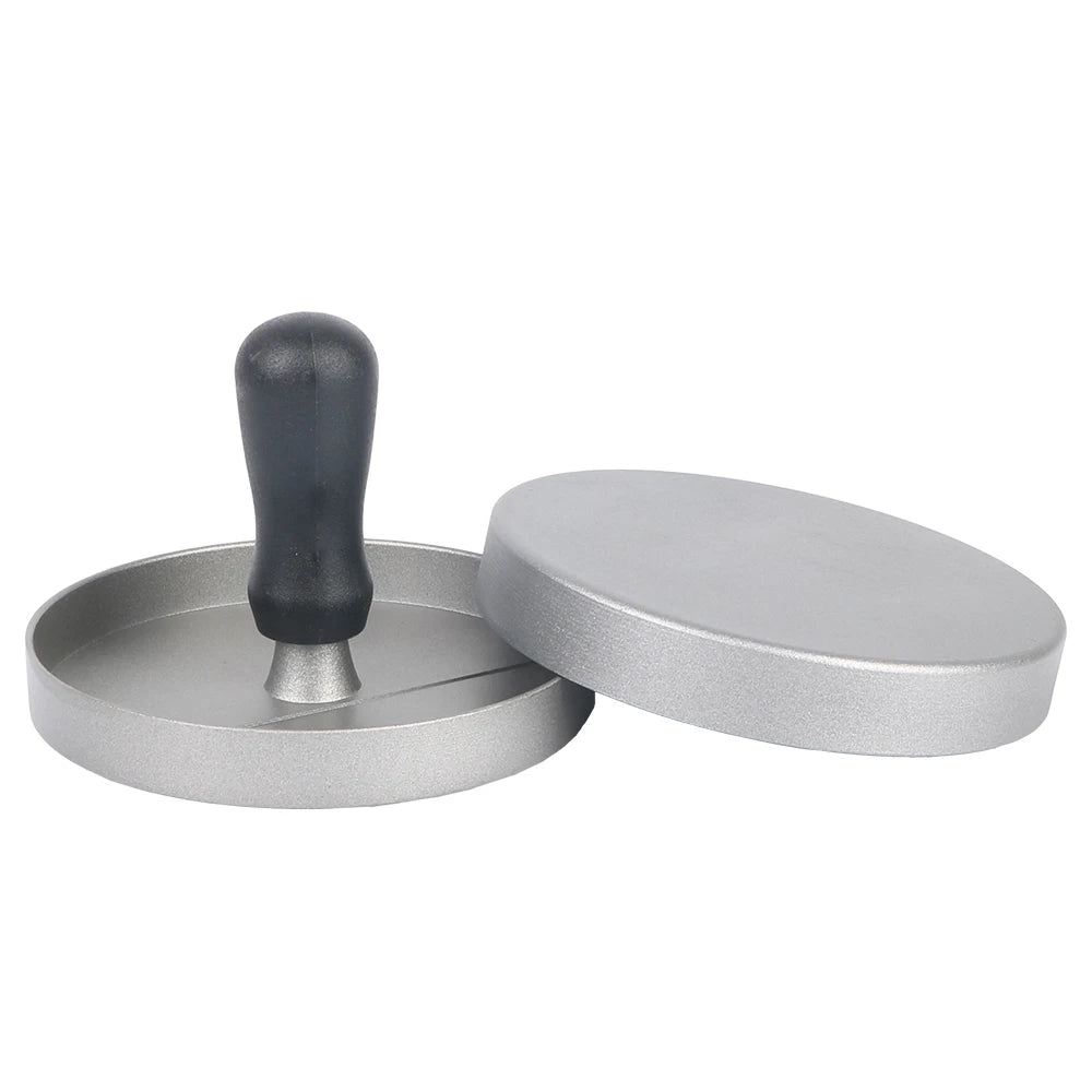 Round Burger Mold & Meat Press – Aluminum Patty Maker for BBQ & Beef Pies"