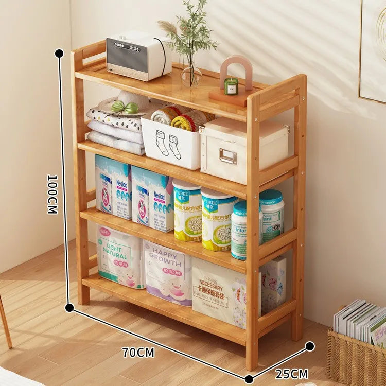 Floor Standing Kitchen Shelf – Multi-Layer Storage for Pots, Seasonings, Fruits & Dishes