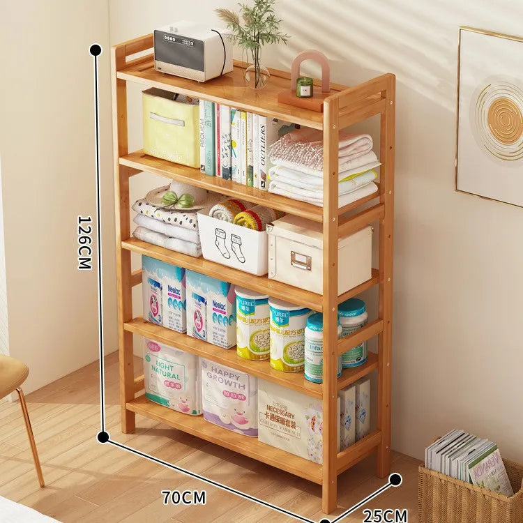 Floor Standing Kitchen Shelf – Multi-Layer Storage for Pots, Seasonings, Fruits & Dishes
