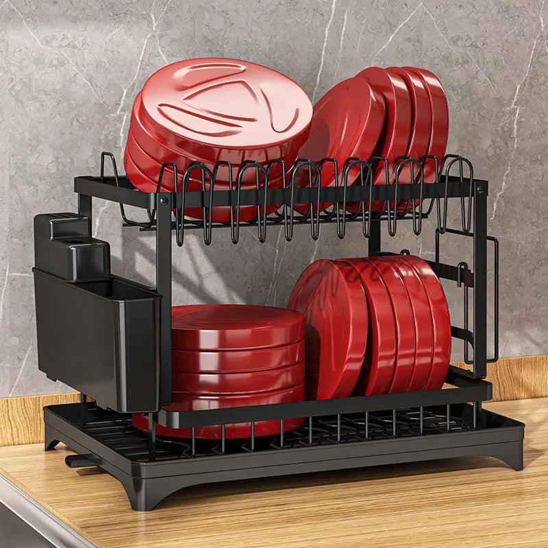 Kitchen Drainage Rack – Dish Rack for Bowl Drying, Chopsticks, Knife, and Fork Storage on Countertop