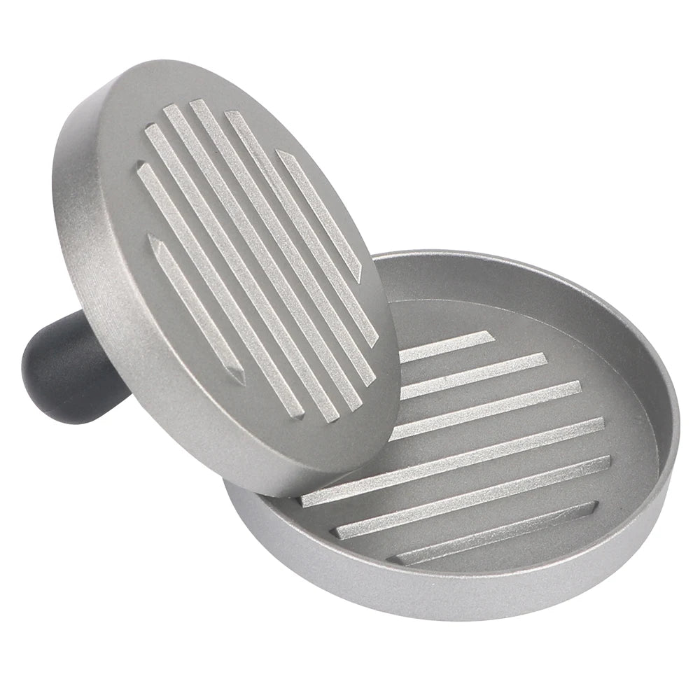 Round Burger Mold & Meat Press – Aluminum Patty Maker for BBQ & Beef Pies"