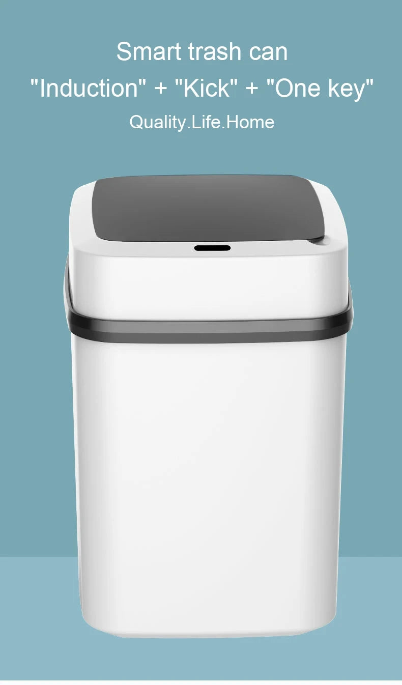 13L Kitchen Trash Bin – Smart Touch Waste Bin for Bathroom, Toilet, and Kitchen with Automatic Lid