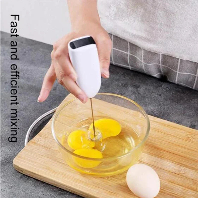 Mini Electric Egg Beater – Handheld Whisk Mixer for Coffee, Tea, Cream & Kitchen Blendin