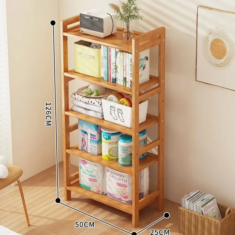 Floor Standing Kitchen Shelf – Multi-Layer Storage for Pots, Seasonings, Fruits & Dishes