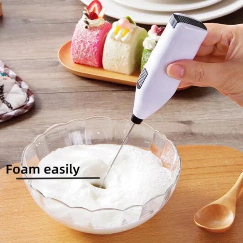 Mini Electric Egg Beater – Handheld Whisk Mixer for Coffee, Tea, Cream & Kitchen Blendin
