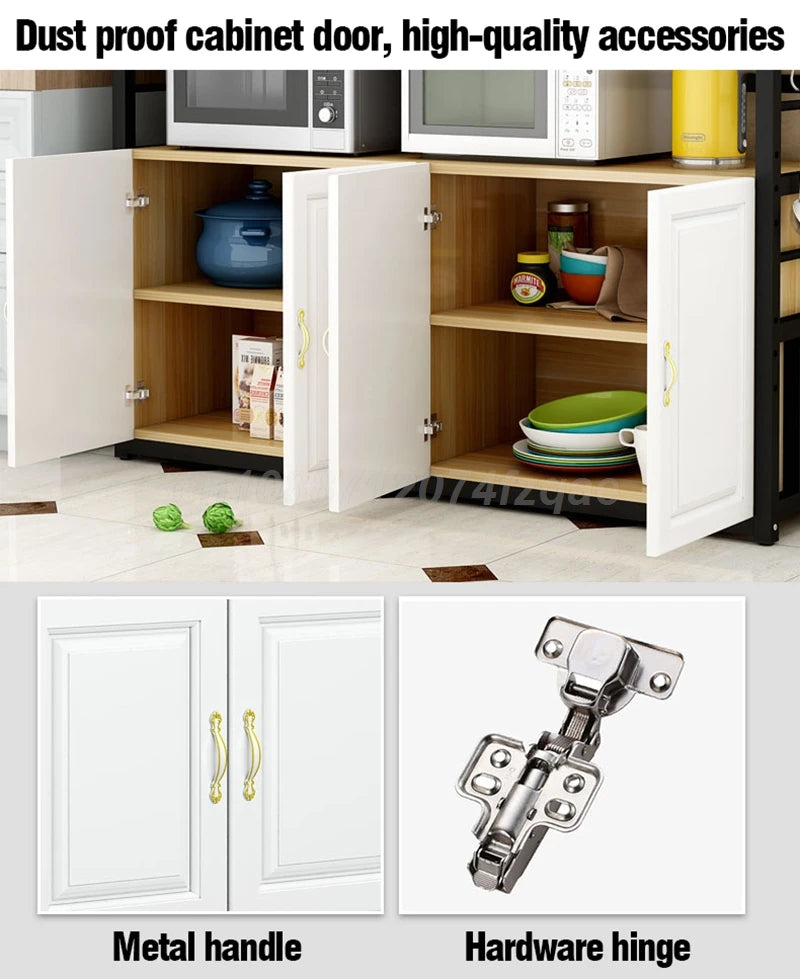 Kitchen Island Storage Rack with Non-Slip Feet – Complete Organizer Cabinet for Home Kitchens
