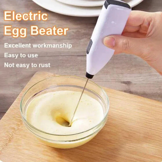 Mini Electric Egg Beater – Handheld Whisk Mixer for Coffee, Tea, Cream & Kitchen Blendin