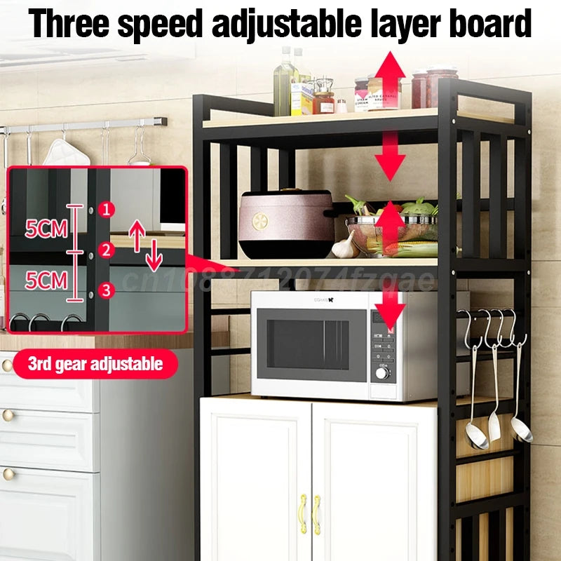 Kitchen Island Storage Rack with Non-Slip Feet – Complete Organizer Cabinet for Home Kitchens