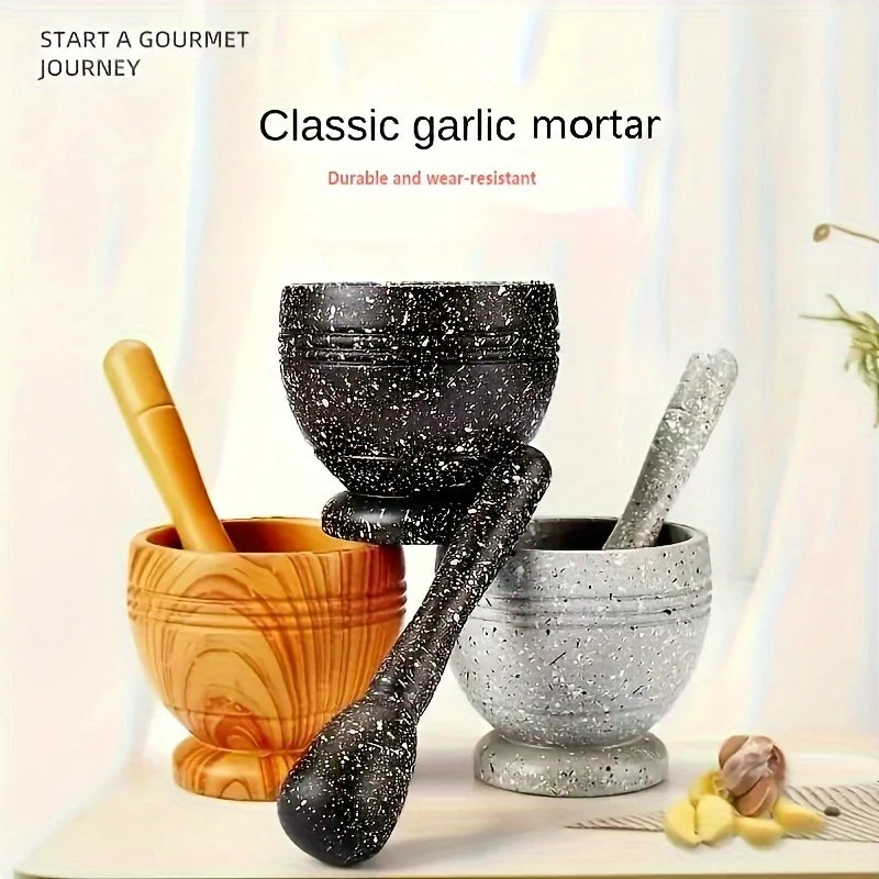 Multifunctional Kitchen Garlic Bowl & Grinder – Food Grade Material for Spices, Grains, and Seasonings