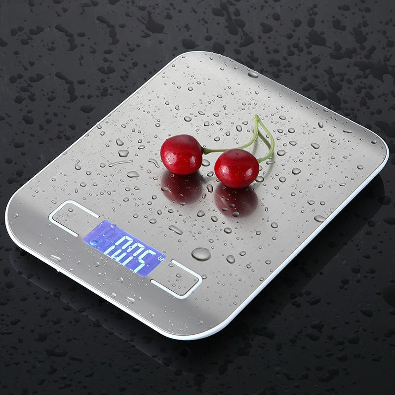 5kg/10kg Digital Kitchen Scale – Stainless Steel Electronic Weighing Scale for Food, Snacks & Baking