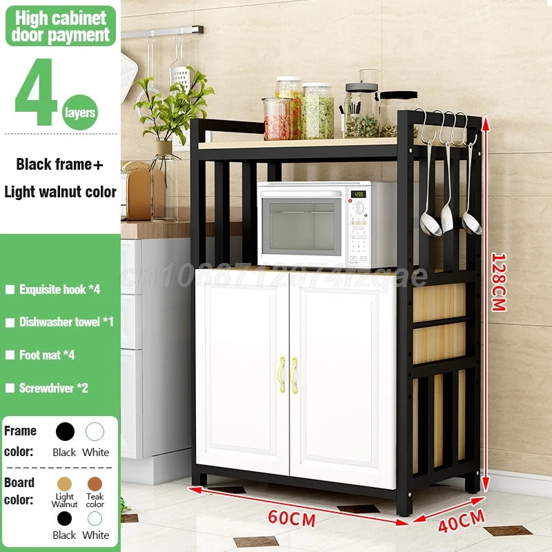 Kitchen Island Storage Rack with Non-Slip Feet – Complete Organizer Cabinet for Home Kitchens