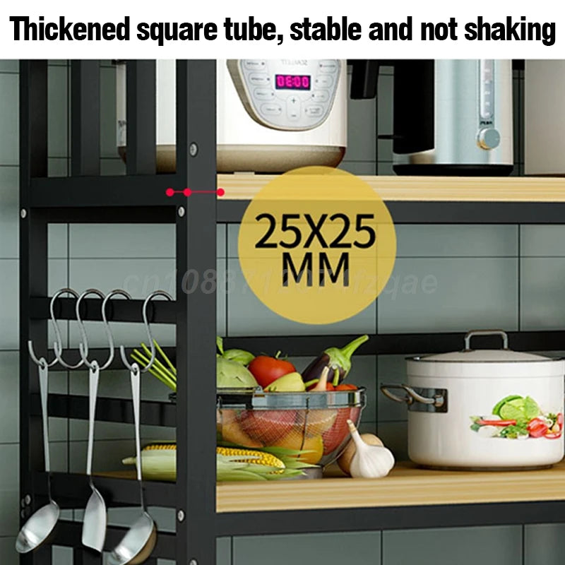 Kitchen Island Storage Rack with Non-Slip Feet – Complete Organizer Cabinet for Home Kitchens