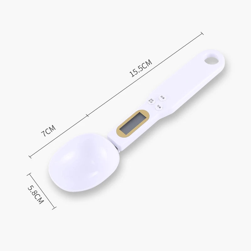 500g Digital Spoon Scale – 0.1g LCD Measuring Tool for Food, Flour, Milk & Coffee