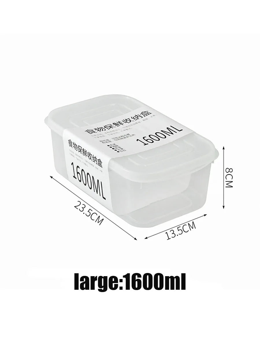 Kitchen Food Sealed Crisper Containers – Fresh Fruit, Vegetable, and Meat Storage Box for Refrigerator Organization