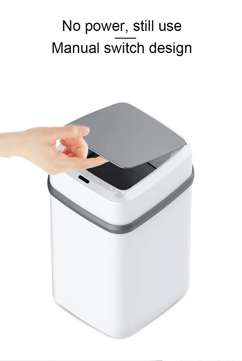 13L Kitchen Trash Bin – Smart Touch Waste Bin for Bathroom, Toilet, and Kitchen with Automatic Lid