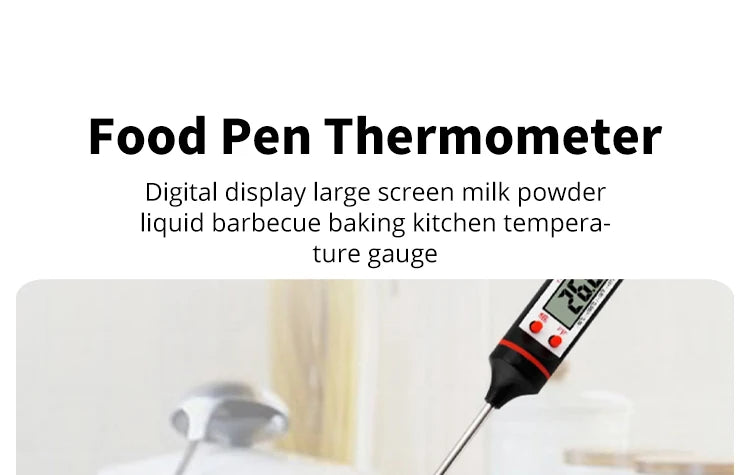 Electronic Probe Thermometer – Digital Display for Food, Baking & Grill Temperature