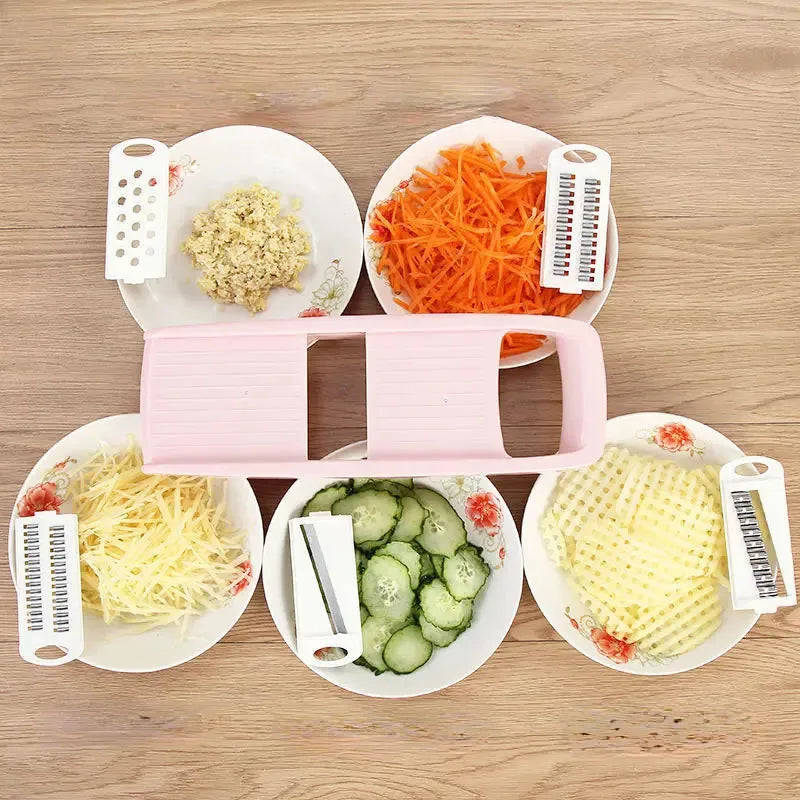 Vegetable & Potato Slicer – Julienne Cutter and Grater with Handle for Kitchen Prep