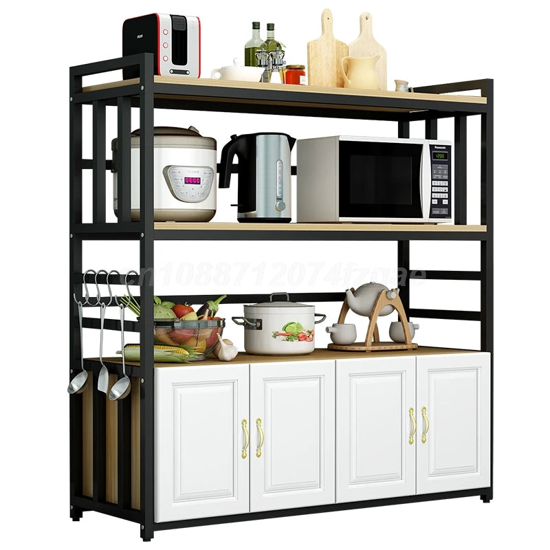Kitchen Island Storage Rack with Non-Slip Feet – Complete Organizer Cabinet for Home Kitchens