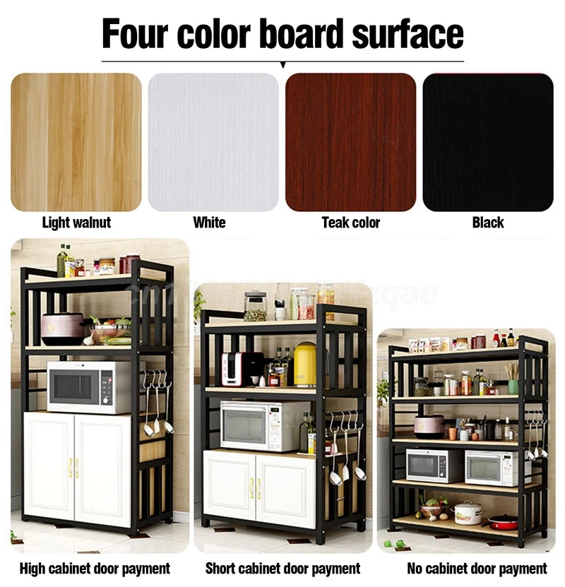 Kitchen Island Storage Rack with Non-Slip Feet – Complete Organizer Cabinet for Home Kitchens