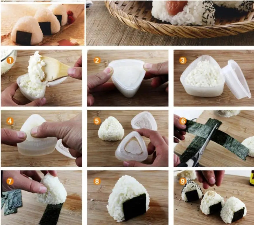 Triangle Sushi Mould – Onigiri Rice Ball Maker & Sushi Tool for Bento and Nori