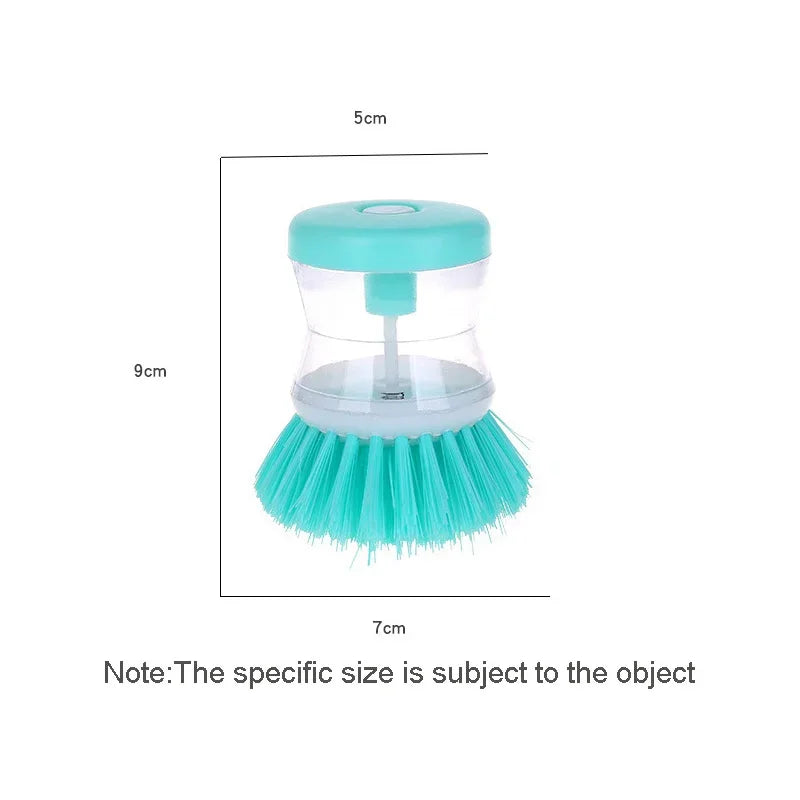 Kitchen Wash Pot Dish Brush with Soap Dispenser – Utensil Cleaning Tool for Household Kitchen Use