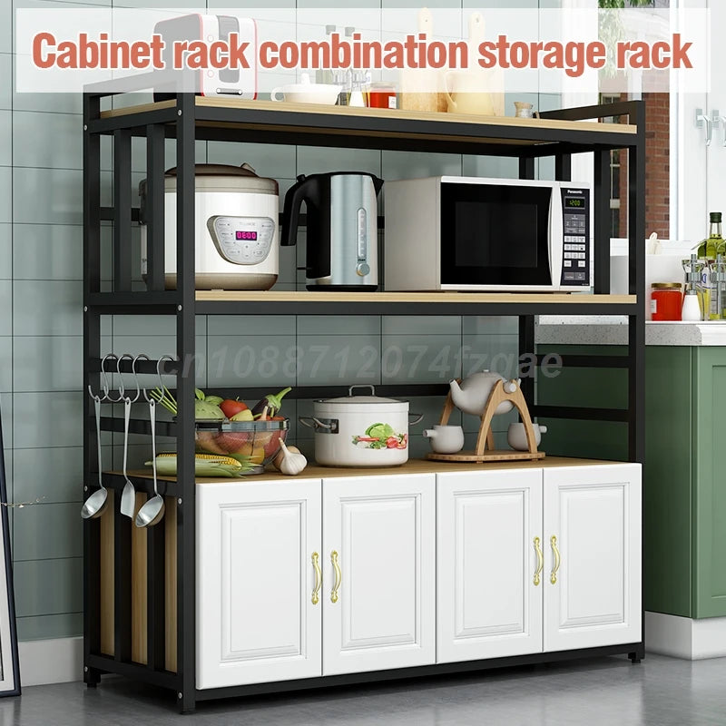 Kitchen Island Storage Rack with Non-Slip Feet – Complete Organizer Cabinet for Home Kitchens