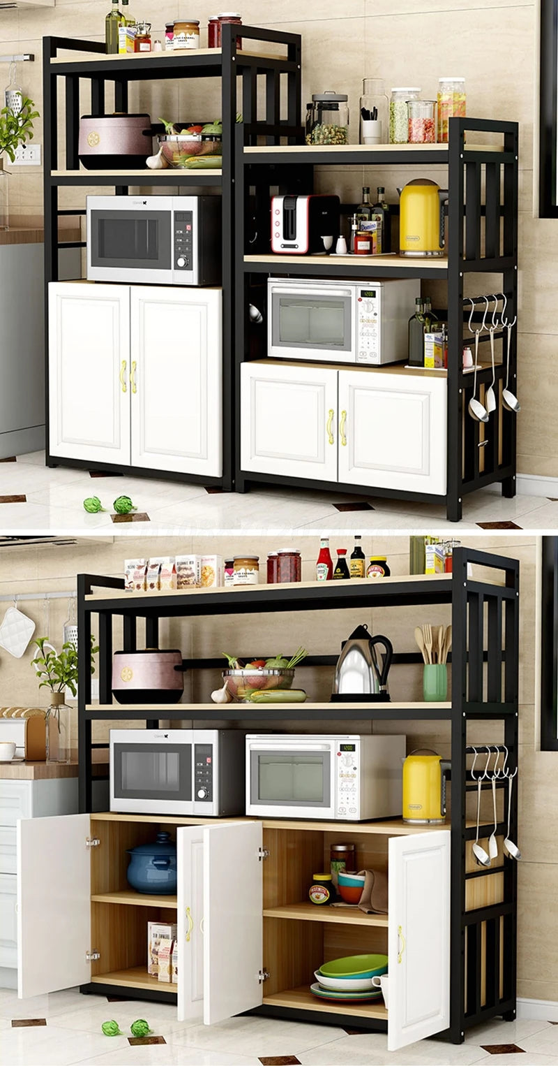 Kitchen Island Storage Rack with Non-Slip Feet – Complete Organizer Cabinet for Home Kitchens