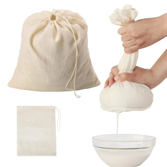 Multi-Use Cotton Gauze Kitchen Filter – Tofu, Cheese, Butter, Milk & Coffee Straining Tool