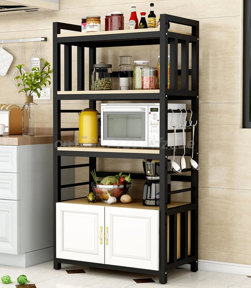 Kitchen Island Storage Rack with Non-Slip Feet – Complete Organizer Cabinet for Home Kitchens
