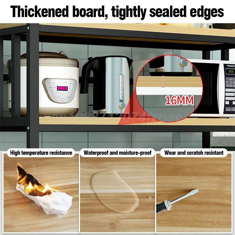 Kitchen Island Storage Rack with Non-Slip Feet – Complete Organizer Cabinet for Home Kitchens