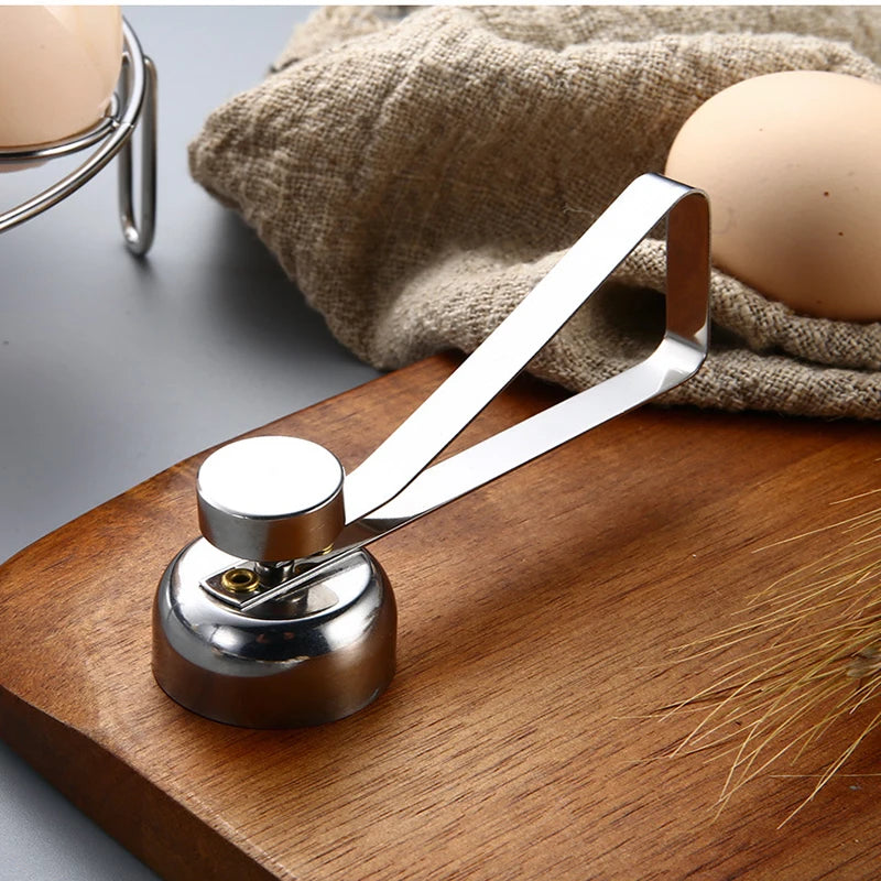 Metal Egg Topper Scissors – Stainless Steel Cutter for Boiled & Raw Eggs, Creative Kitchen Tool