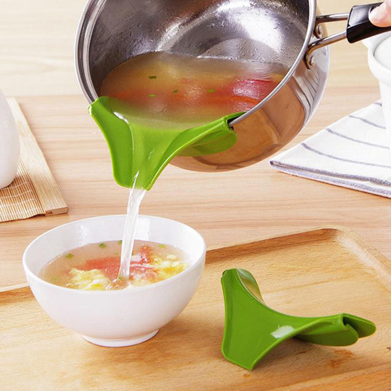Kitchen Funnel with Anti-Splash Edge – Spill-Proof Pouring Tool with Liquid Streamer Spout