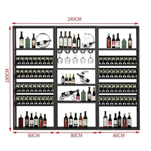 Industrial Kitchen Bar Cabinet – Handmade Iron Stackable Wine Rack Column for Display & Storage