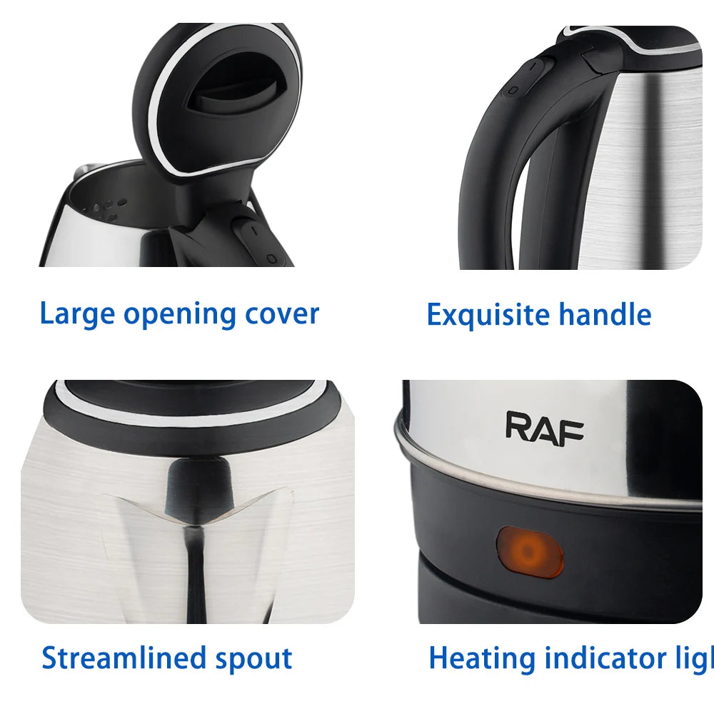 2L Stainless Steel Electric Kettle – 1500W Smart Whistle Kettle for Tea, Coffee & Hot Water, Thermo Pot Kitchen Appliance