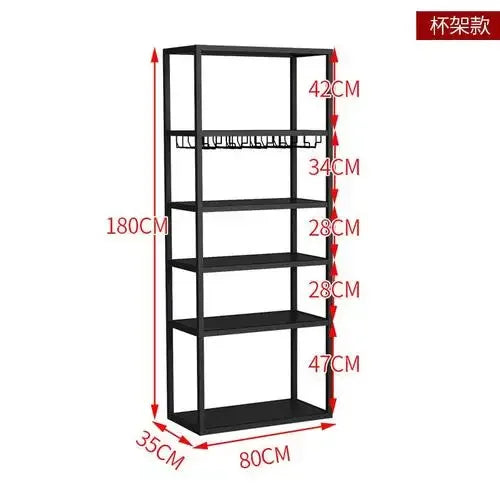 Industrial Kitchen Bar Cabinet – Handmade Iron Stackable Wine Rack Column for Display & Storage