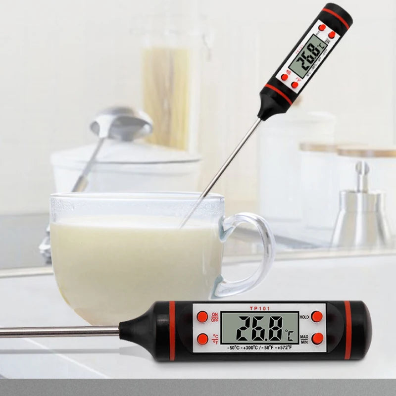Electronic Probe Thermometer – Digital Display for Food, Baking & Grill Temperature