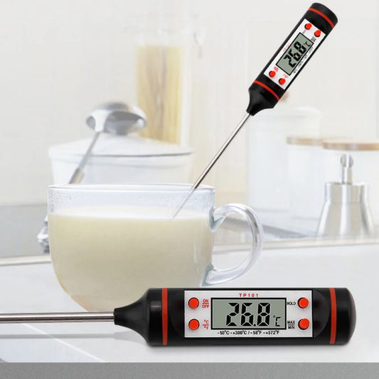 Electronic Probe Thermometer – Digital Display for Food, Baking & Grill Temperature
